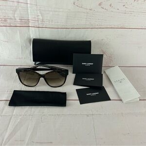 Saint Laurent SL M23/K 002 Havana Brown Women’s Cat Eye Sunglasses